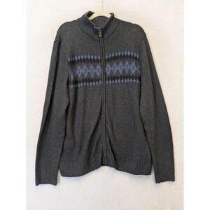 Transcript Mens Cashmere Lambswool Angora Full Zip Cardigan Sweater M